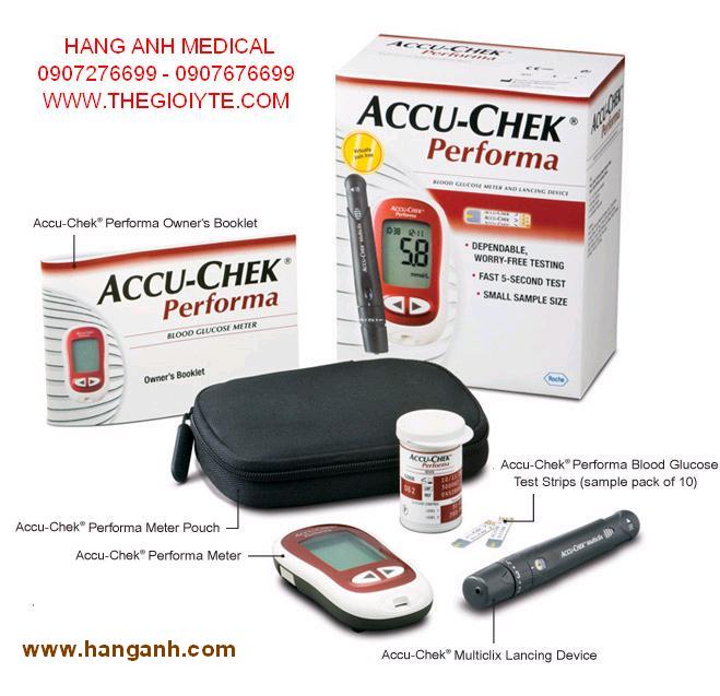 Máy đo đường huyết Accu Chek Performa - Cửa Hàng Thiết Bị Y Tế Lê Mạnh Hiếu